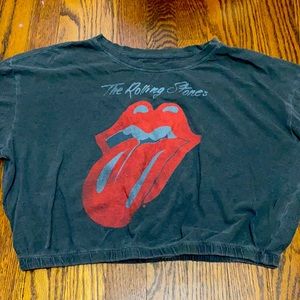 Rolling Stones cropped cinch top